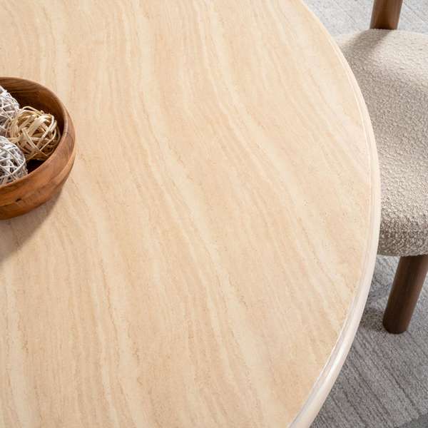 BEREN 6 SEATER DINING TABLE CONCRETE BEIGE